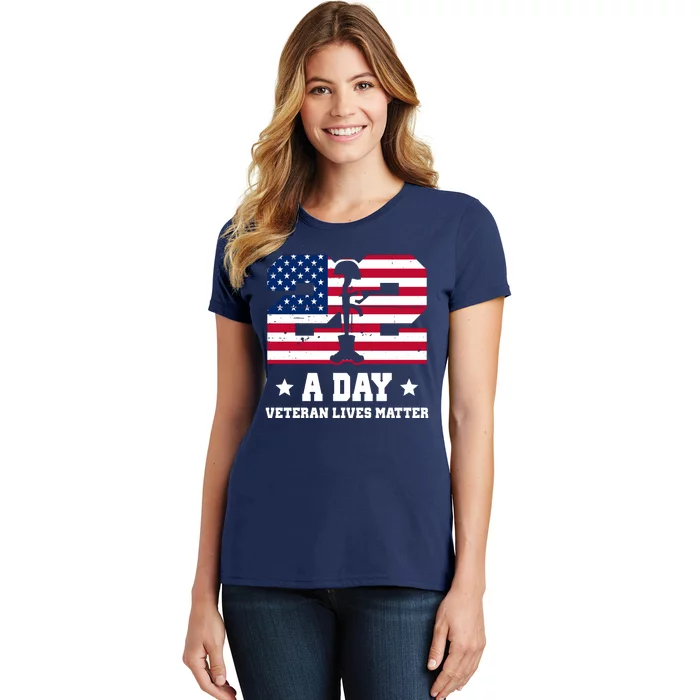 22 A Day Veteran Lives Matter Women's T-Shirt