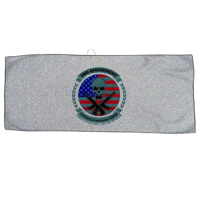 2nd Amendment Front And Back Design Front & Back Large Microfiber Waffle Golf Towel