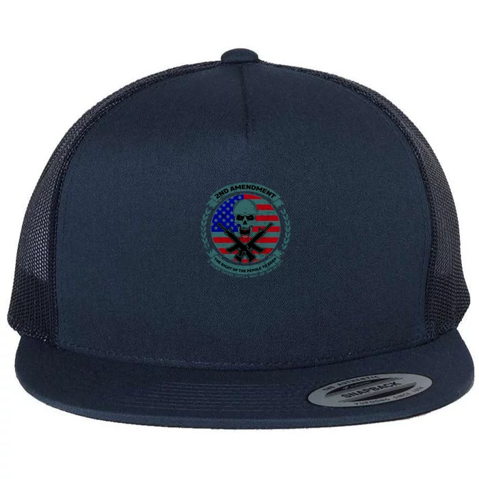 2nd Amendment Front And Back Design Front & Back Flat Bill Trucker Hat