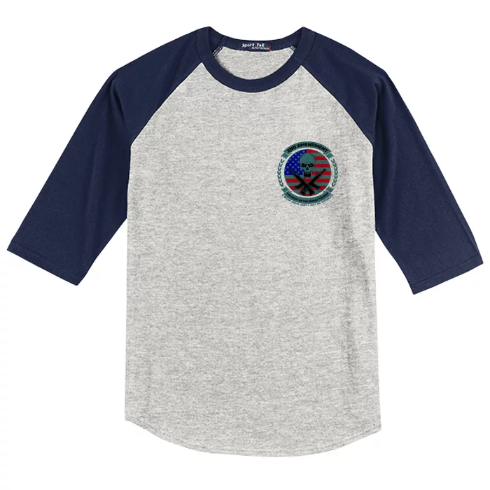 2nd Amendment Front And Back Design Front & Back Kids Colorblock Raglan Jersey