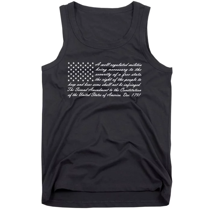 2nd Amendment Flag Second Amendment Tank Top