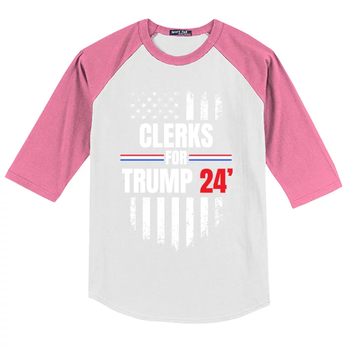 2024 American Flag Gift Kids Colorblock Raglan Jersey