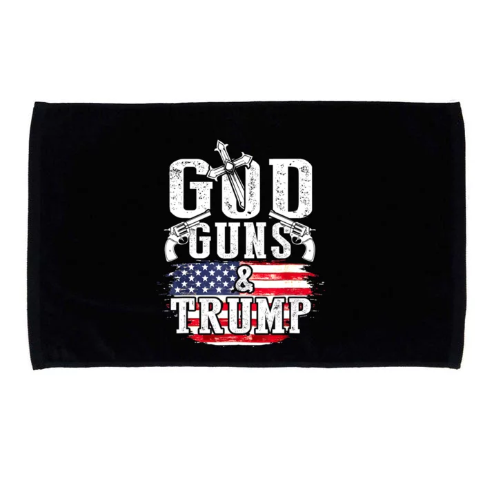 2nd Amendment God Guns And Trump Microfiber Hand Towel