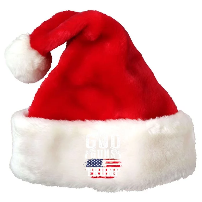 2nd Amendment God Guns And Trump Premium Christmas Santa Hat