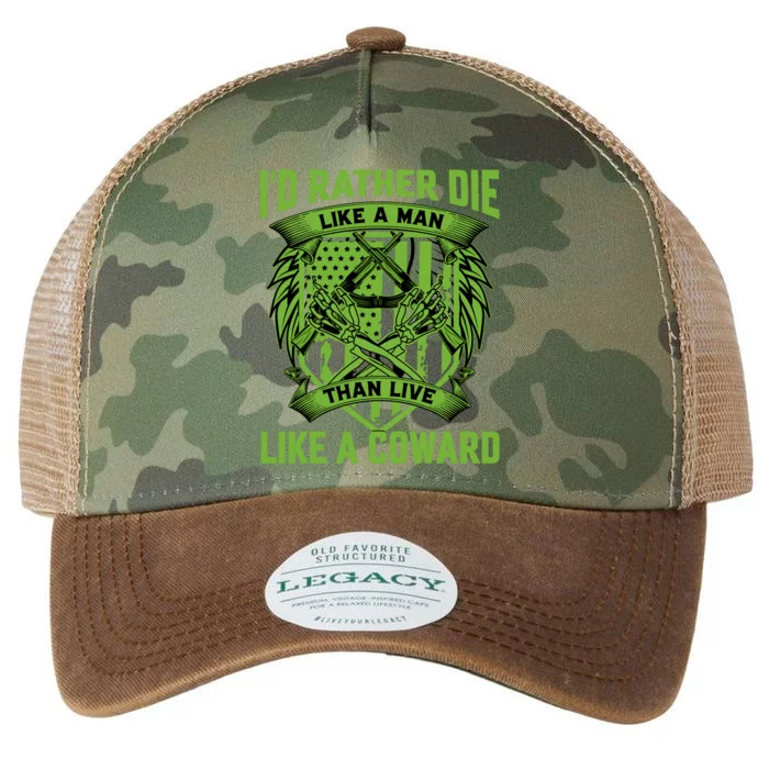 2nd Amendment I'd Rather Die Like A Man Than Live Like A Coward Legacy Tie Dye Trucker Hat