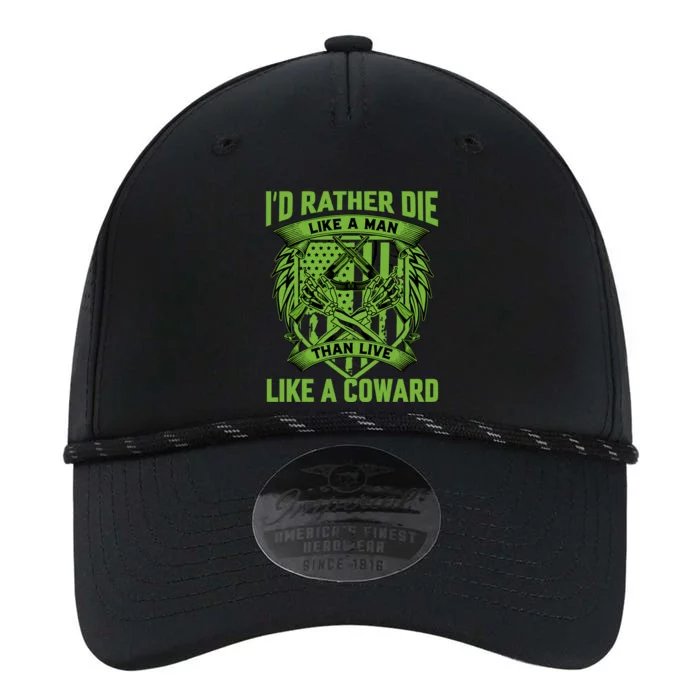 2nd Amendment I'd Rather Die Like A Man Than Live Like A Coward Performance The Dyno Cap