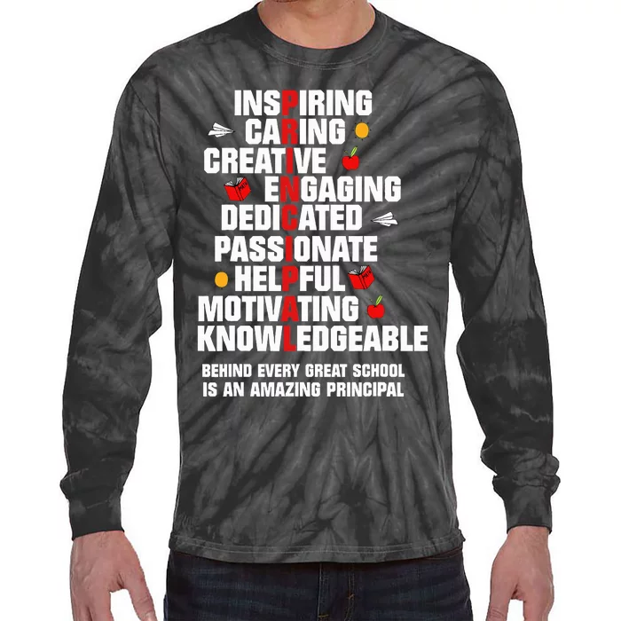 2024 Amazing Principal Inspirational Appreciation Tie-Dye Long Sleeve Shirt