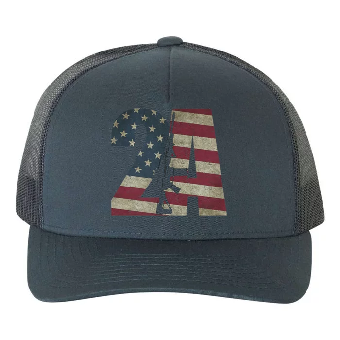 2nd Amendment Patriotic Gun Owner American Flag Rifle Yupoong Adult 5-Panel Trucker Hat