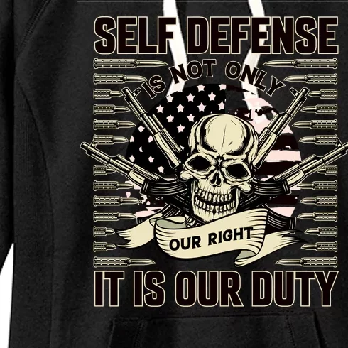 2nd Amendment Self Defense Women's Fleece Hoodie