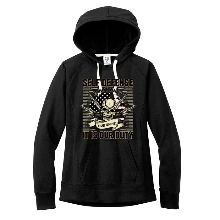 2nd Amendment Self Defense Women's Fleece Hoodie