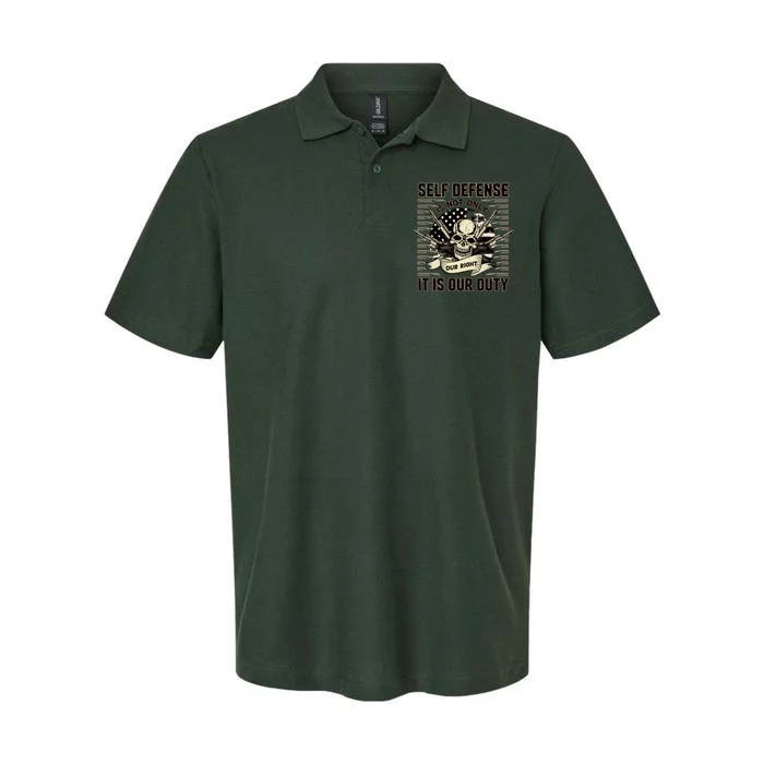 2nd Amendment Self Defense Softstyle Adult Sport Polo