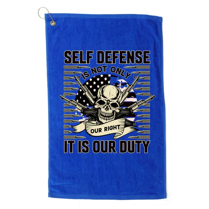 2nd Amendment Self Defense Platinum Collection Golf Towel