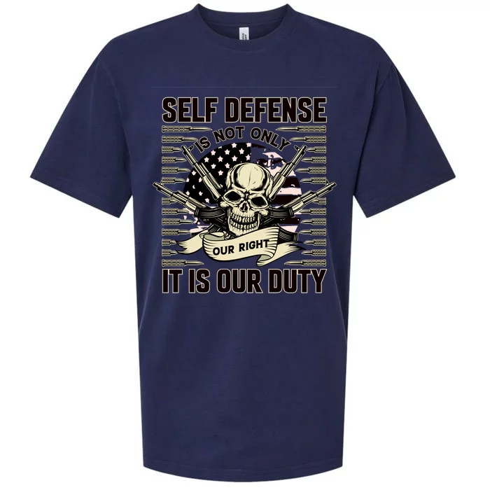 2nd Amendment Self Defense Sueded Cloud Jersey T-Shirt