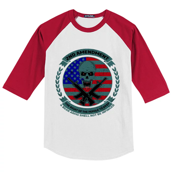 2nd Amendment The Right For The People To Keep Kids Colorblock Raglan Jersey