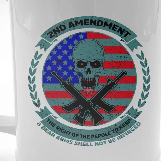 2nd Amendment The Right For The People To Keep Front & Back Beer Stein