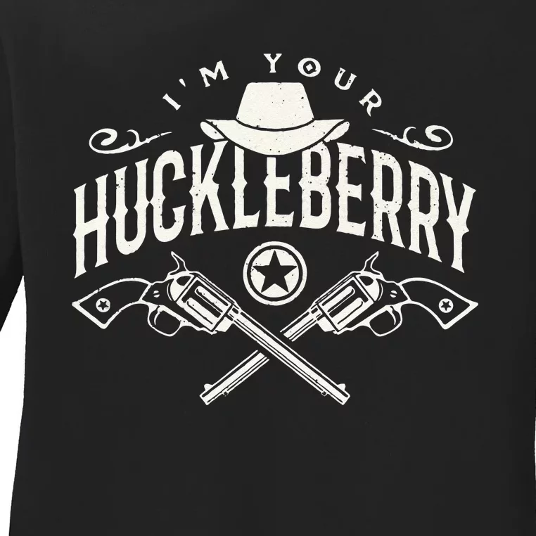 2nd Amendment Western Gunfighter CCW Huckleberry Ladies Long Sleeve Shirt