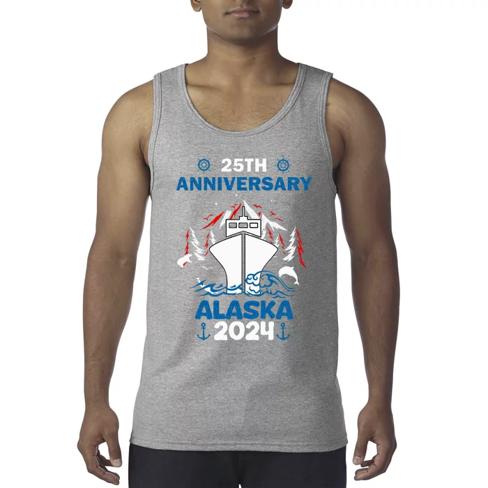 25th Anniversary Wedding Alaska Cruise 2024 Tank Top