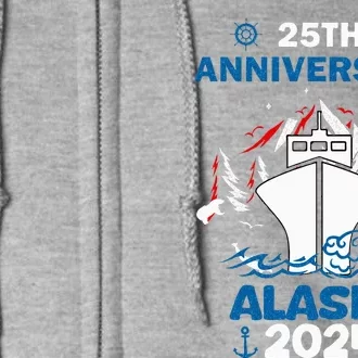 25th Anniversary Wedding Alaska Cruise 2024 Full Zip Hoodie