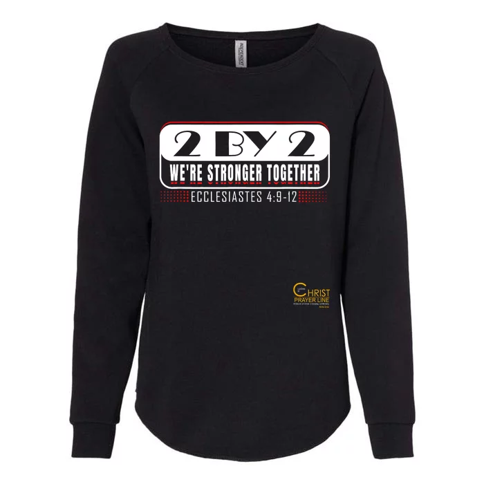 2 By 2: Were Stronger Together With Logo Womens California Wash Sweatshirt