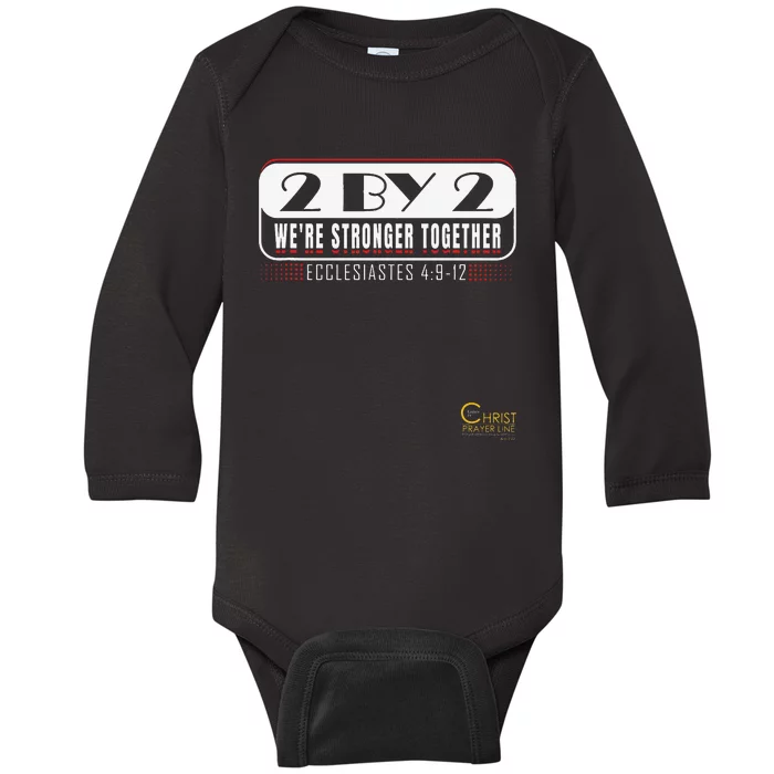 2 By 2 We're Stronger Together with Logo Baby Long Sleeve Bodysuit