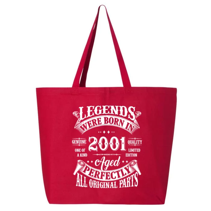 23rd Birthday 23 Years Old Vintage Legends Born In 2001 25L Jumbo Tote