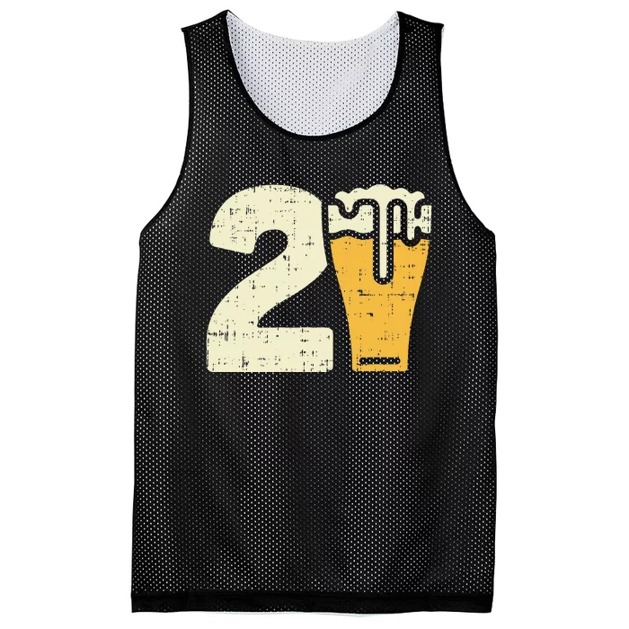 21 Beer 21st Birthday Bday Party Year Old Mesh Reversible Basketball Jersey Tank