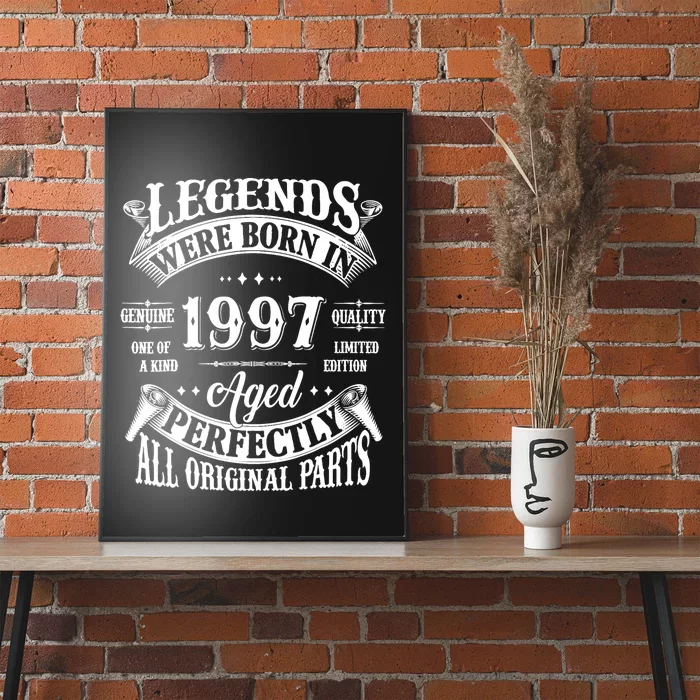 27th Birthday 27 Years Old Vintage Legends Born In 1997 Poster