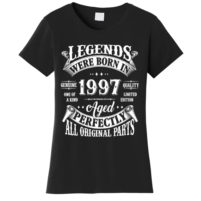 27th Birthday 27 Years Old Vintage Legends Born In 1997 Women's T-Shirt