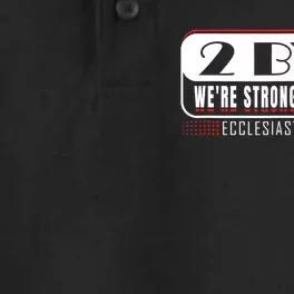 2 By 2: Were Stronger Together With Logo Dry Zone Grid Performance Polo