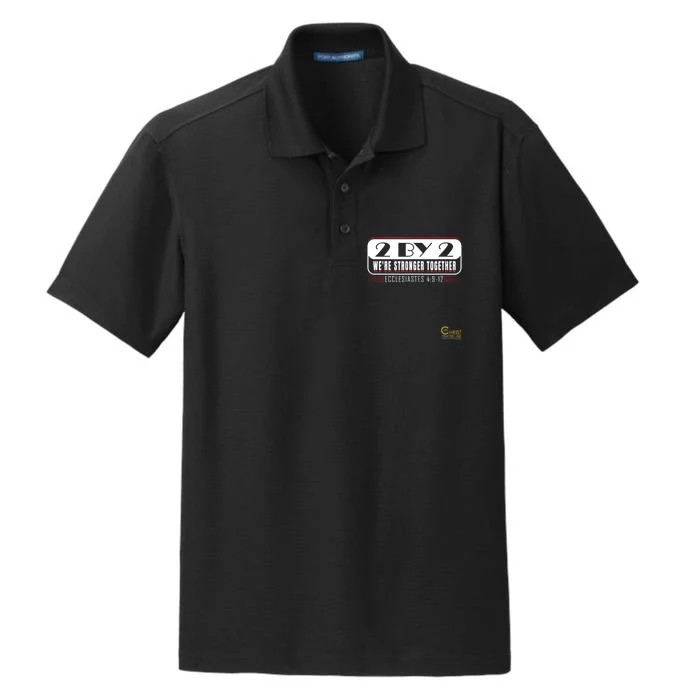 2 By 2: Were Stronger Together With Logo Dry Zone Grid Performance Polo