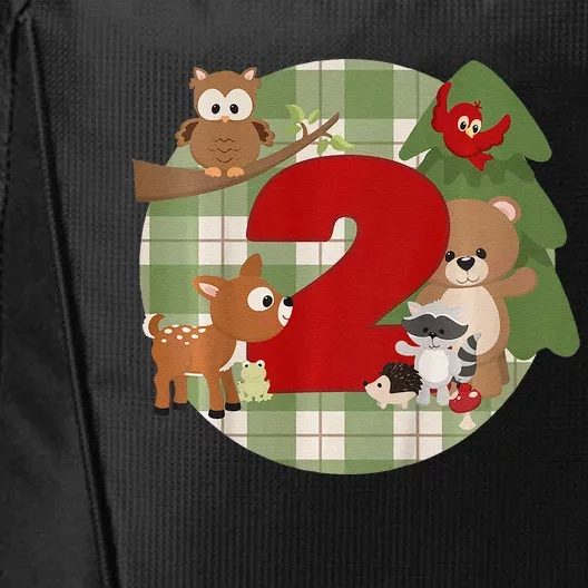 2nd Birthday 2 Year Old Woodland Animals City Backpack