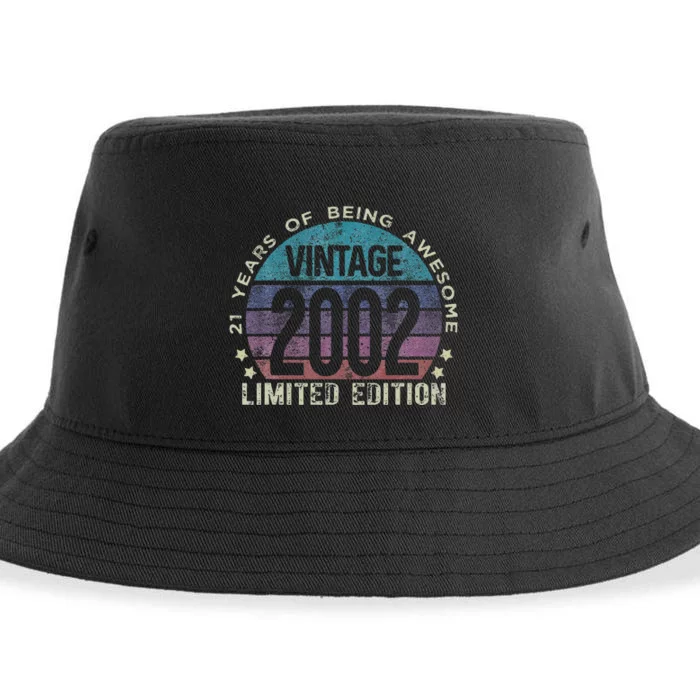 21st Birthday 21 Year Old Gifts Vintage 2002 Limited Edition Funny Love Sustainable Bucket Hat