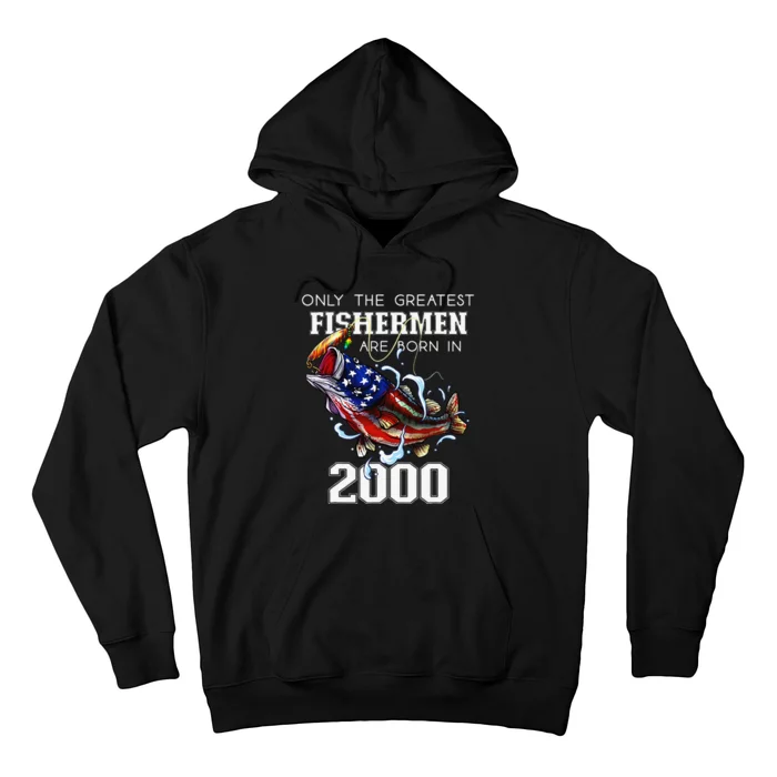 23rd Birthday 2000 Fishermen Bass Fishing 23 Year Old Hoodie