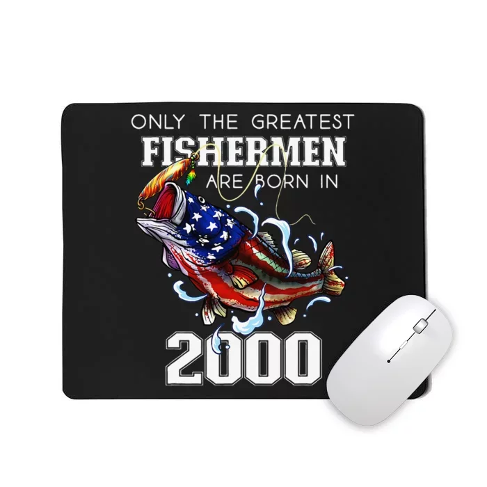 23rd Birthday 2000 Fishermen Bass Fishing 23 Year Old Mousepad