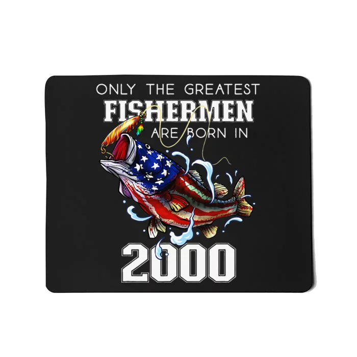 23rd Birthday 2000 Fishermen Bass Fishing 23 Year Old Mousepad