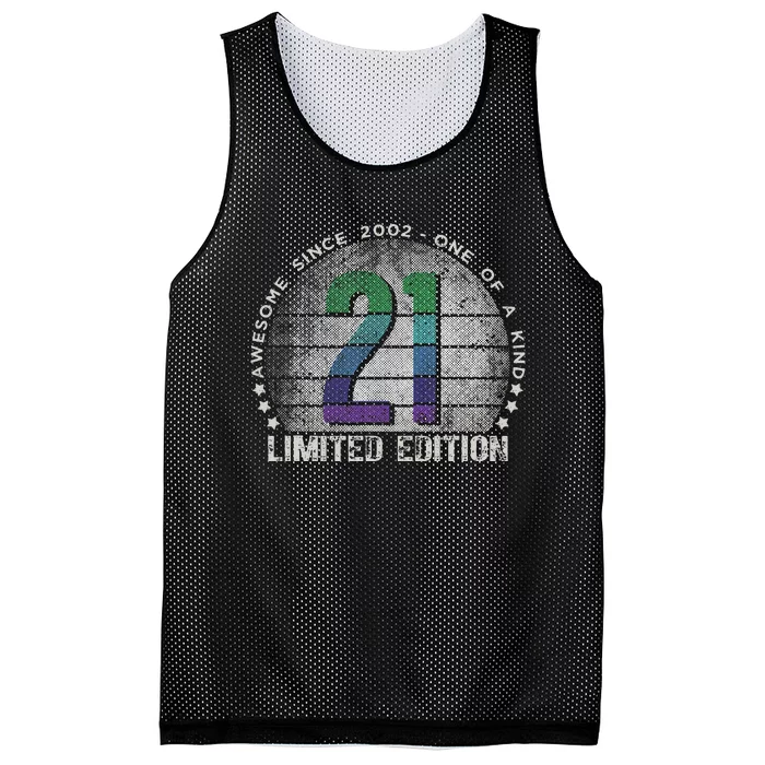 21st Birthday 21 Year Old Gifts Vintage 2002 Limited Edition Love Cute Mesh Reversible Basketball Jersey Tank