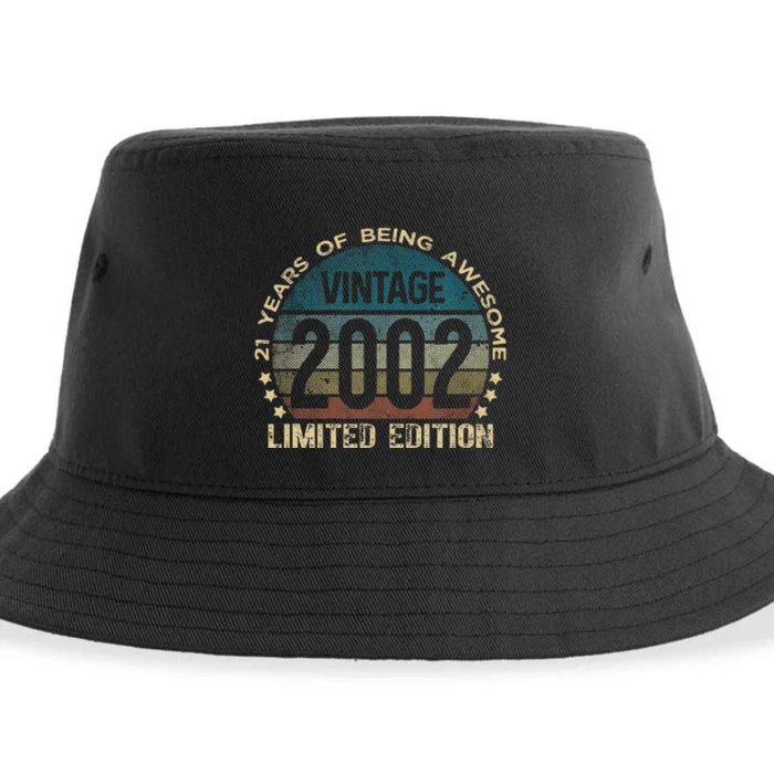 21st Birthday 21 Year Old Limited Edition Gifts Vintage 2002 Sustainable Bucket Hat