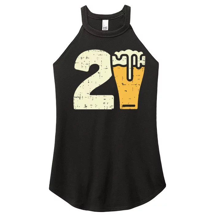 21 Beer 21st Birthday Bday Party Year Old Him Gift Women’s Perfect Tri Rocker Tank