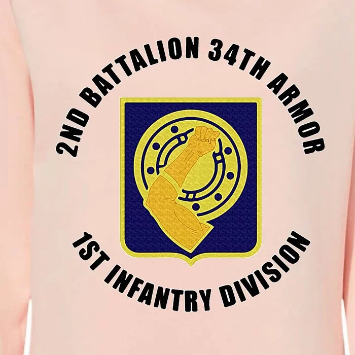 2nd Battalion 34th Armor 1st Infantry Division Veteran Womens California Wash Sweatshirt