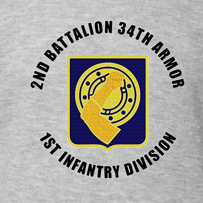 2nd Battalion 34th Armor 1st Infantry Division Veteran Toddler Sweatshirt