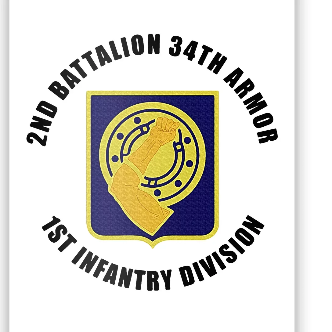 2nd Battalion 34th Armor 1st Infantry Division Veteran Poster