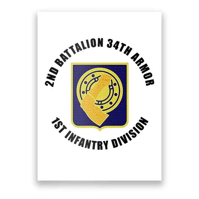 2nd Battalion 34th Armor 1st Infantry Division Veteran Poster