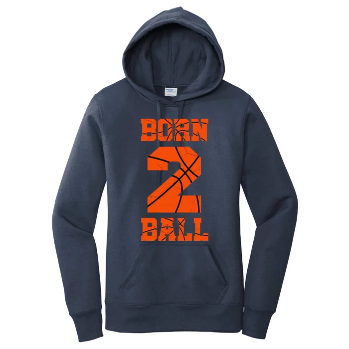 2nd Birthday Basketball Jersey Two 2 Year Old Boy Girl Women's Pullover Hoodie