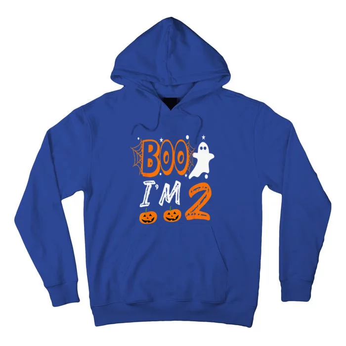 2nd Birthday Boo Im 2 Two Yr Ghost Halloween Costume Tall Hoodie