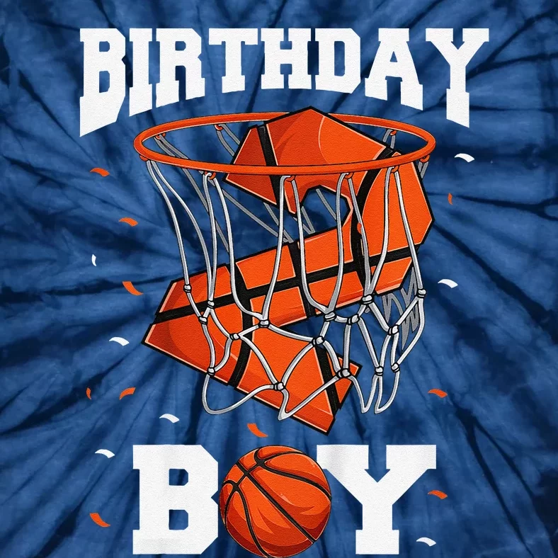 2nd Birthday Basketball 2 Year Old Tie-Dye T-Shirt