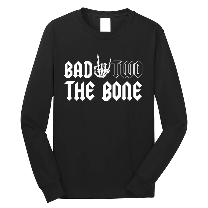 2nd Birthday Bad Two The Bone Party Long Sleeve Shirt