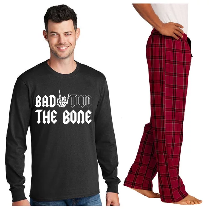 2nd Birthday Bad Two The Bone Party Long Sleeve Pajama Set