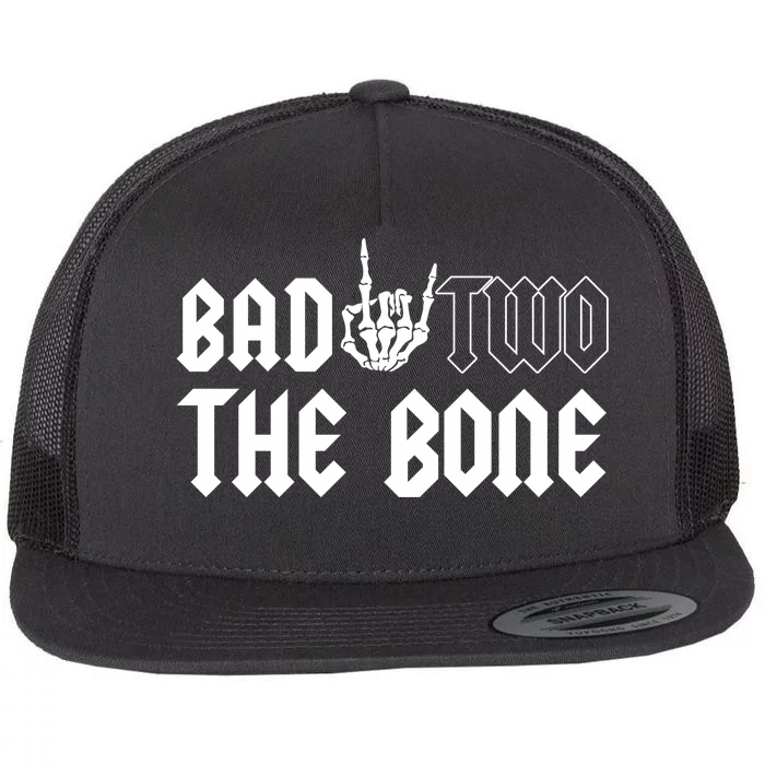 2nd Birthday Bad Two The Bone Party Flat Bill Trucker Hat