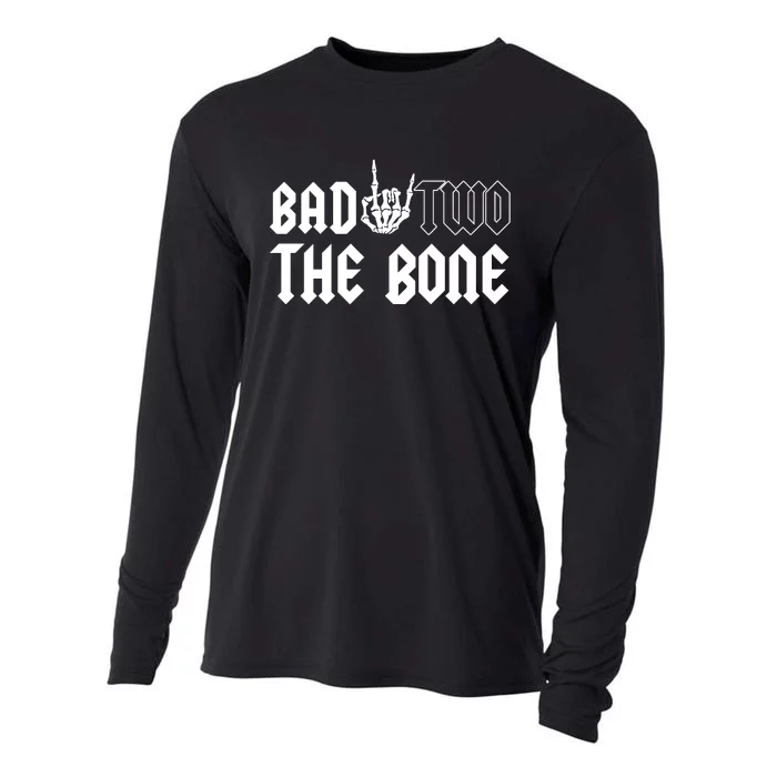 2nd Birthday Bad Two The Bone Party Cooling Performance Long Sleeve Crew