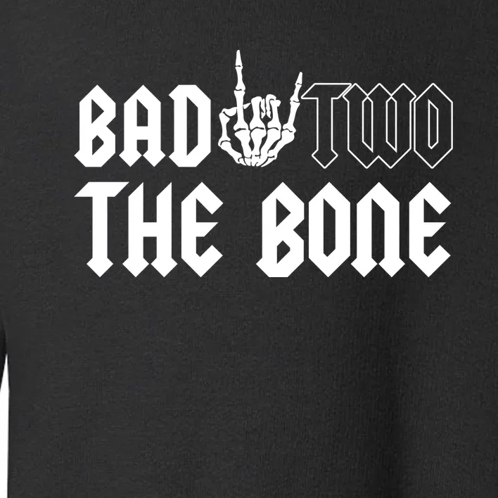 2nd Birthday Bad Two The Bone Party Toddler Sweatshirt